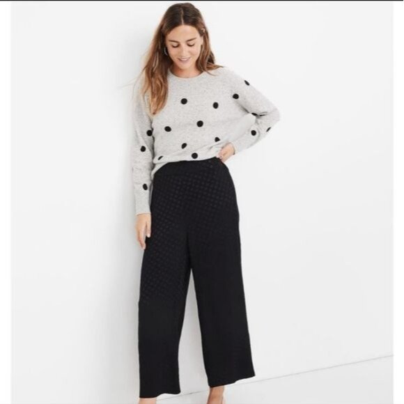 Madewell XXS black polka dot Capri trouser pants - Picture 1 of 5